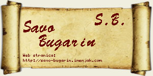 Savo Bugarin vizit kartica